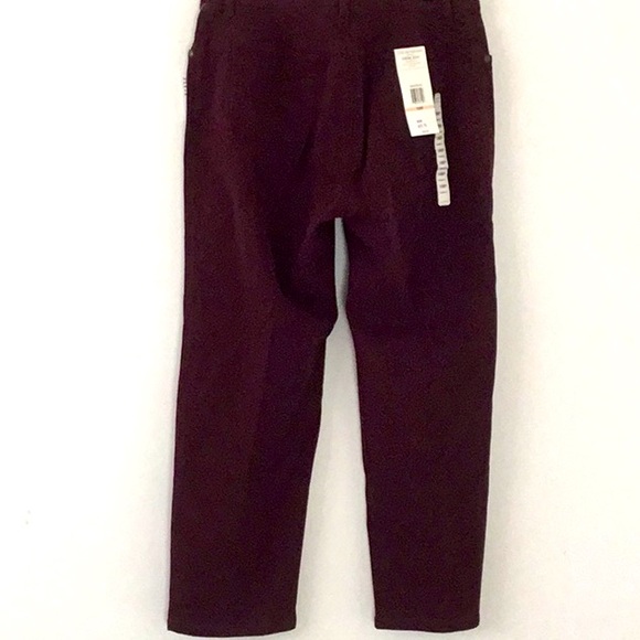 Jones NY 5 Pocket Stretch Cotton Pants, Straight Leg Mid-Rise Plus Size Petite - Picture 3 of 7